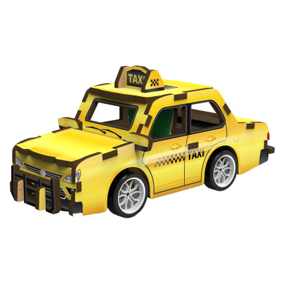2Kids Toys 3D dřevěná skládačka Taxi