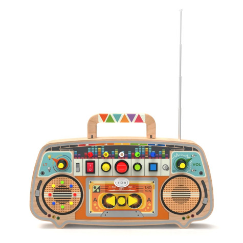 2Kids Toys Activity board Dřevěné FM rádio ~ 3