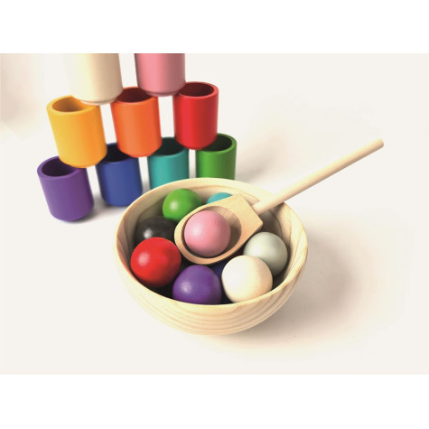 2Kids Toys Duhové kuličky a kalíšky 12 barev ~ 4