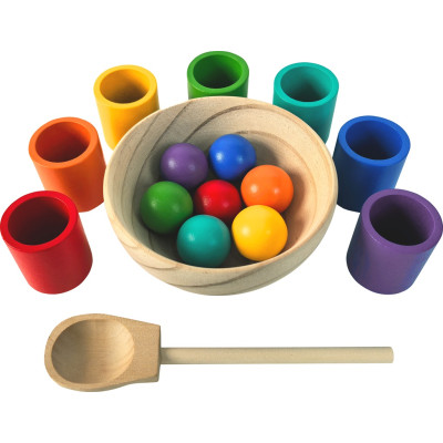 2Kids Toys Duhové kuličky a kalíšky 7 barev