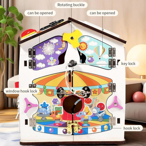 2Kids Toys Activity board Domeček bílý ~ 4