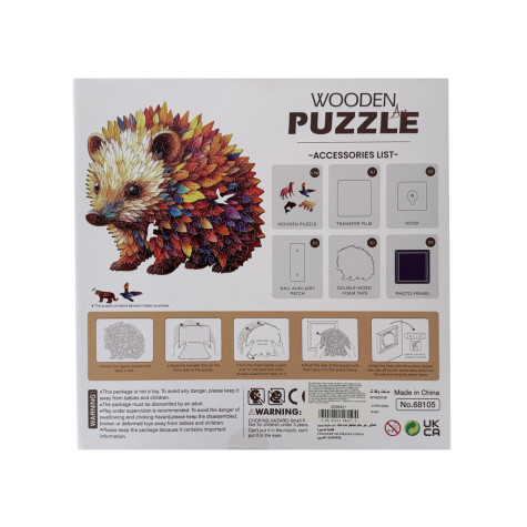 2Kids Toys Dřevěné puzzle Ježek 160 dílků ~ 4