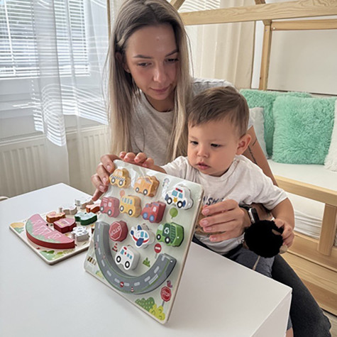 2Kids Toys Balanční puzzle City 2 v 1 ~ 3