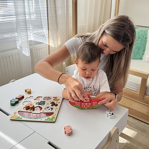 2Kids Toys Balanční puzzle Farma 2 v 1 ~ 3