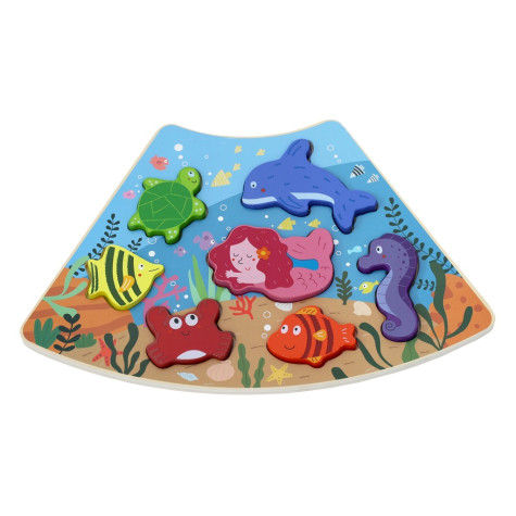 2Kids Toys Dřevěné puzzle Kruh propojitelné 6 v 1 ~ 7