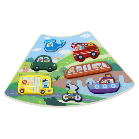 2Kids Toys Dřevěné puzzle Kruh propojitelné 6 v 1 ~ 8