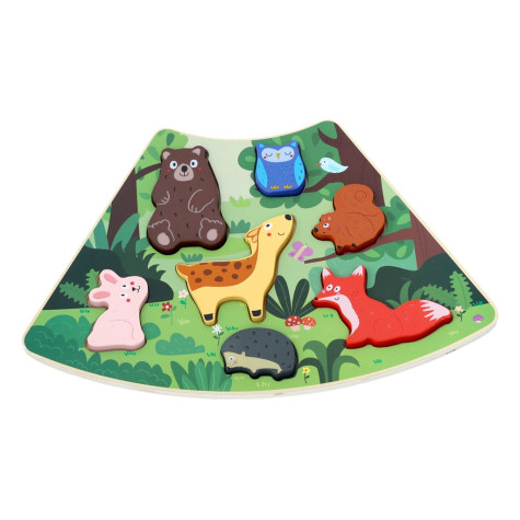 2Kids Toys Dřevěné puzzle Kruh propojitelné 6 v 1 ~ 10