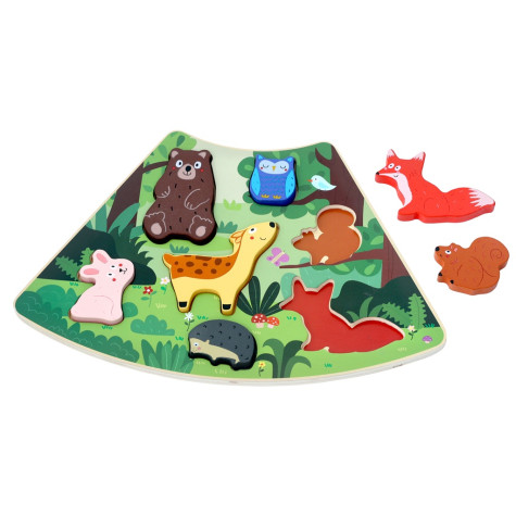 2Kids Toys Dřevěné puzzle Lesní zvířátka propojitelné ~ 2
