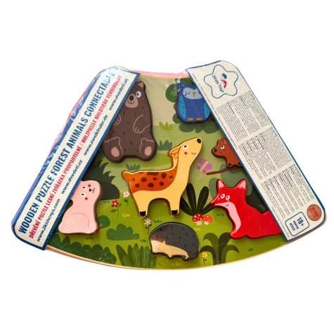 2Kids Toys Dřevěné puzzle Lesní zvířátka propojitelné ~ 5
