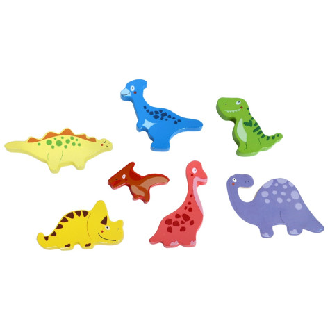 2Kids Toys Dřevěné puzzle Dinosauři propojitelné ~ 3