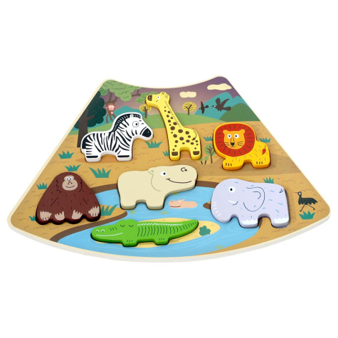 2Kids Toys Dřevěné puzzle Safari propojitelné ~ 1
