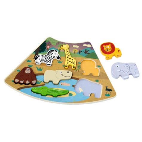 2Kids Toys Dřevěné puzzle Safari propojitelné ~ 2