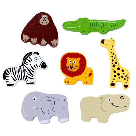 2Kids Toys Dřevěné puzzle Safari propojitelné ~ 3
