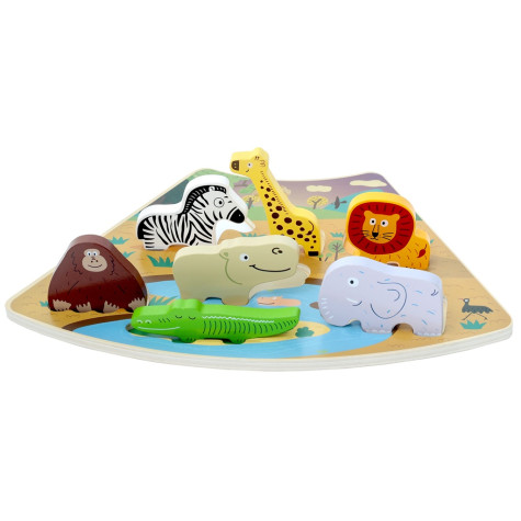 2Kids Toys Dřevěné puzzle Safari propojitelné ~ 4