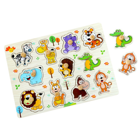 2Kids Toys Dřevěné puzzle Safari 11 dílků ~ 1