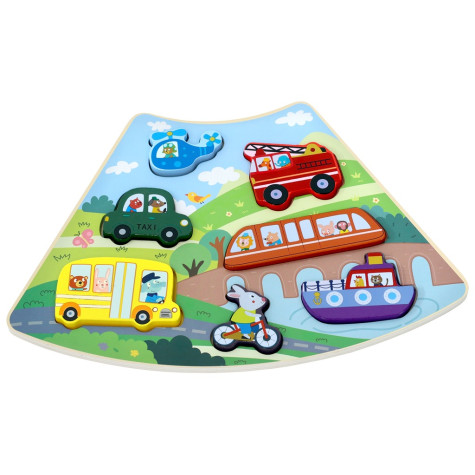 2Kids Toys Dřevěné puzzle Dopravní prostředky propojitelné ~ 1