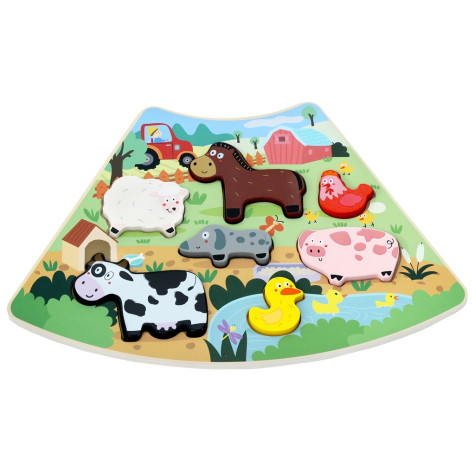 2Kids Toys Dřevěné puzzle Veselá farma propojitelné ~ 1