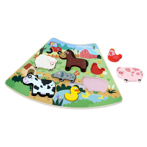 2Kids Toys Dřevěné puzzle Veselá farma propojitelné ~ 2