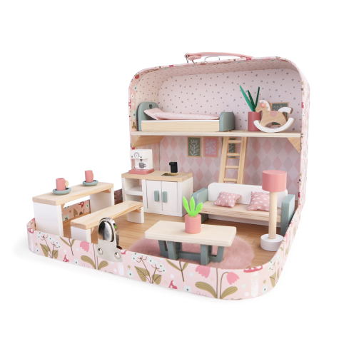 2Kids Toys Domeček pro panenky v kufříku Kuchyně ~ 1