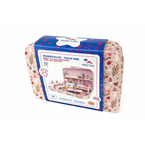 2Kids Toys Domeček pro panenky v kufříku Kuchyně ~ 2