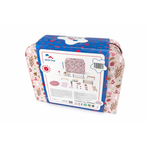 2Kids Toys Domeček pro panenky v kufříku Kuchyně ~ 3