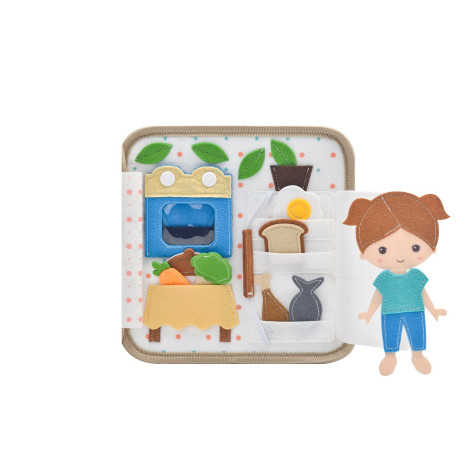2Kids Toys Senzorická busy kniha Domeček s panenkou ~ 2