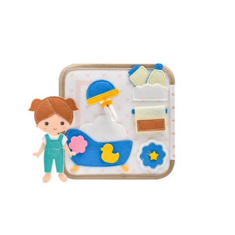 2Kids Toys Senzorická busy kniha Domeček s panenkou ~ 11