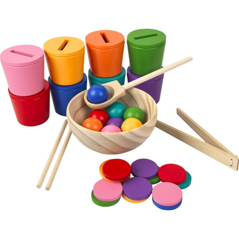2Kids Toys Duhové kuličky, mince a kalíšky 8 barev ~ 2