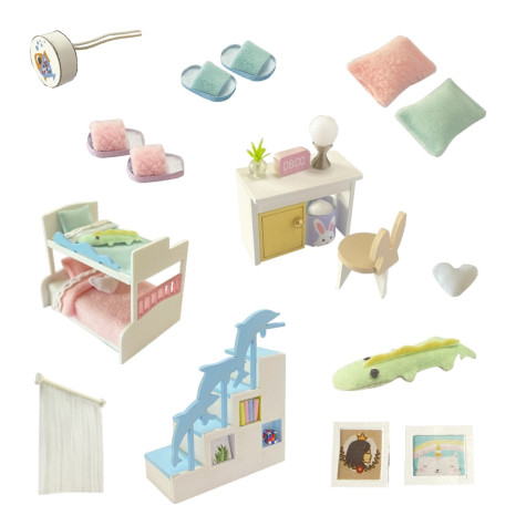 2Kids Toys miniatura domečku Ložnice sladkých snů ~ 4