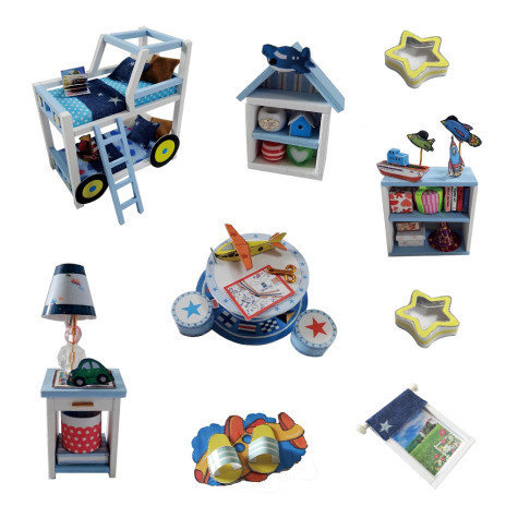 2Kids Toys miniatura domečku Charlesův pokoj ~ 4