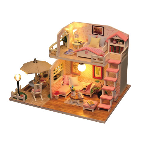 2Kids Toys miniatura domečku Růžový dům ~ 3