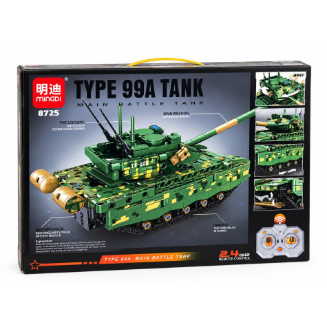 Mingdi 8725 Technická stavebnice RC tank Type 99A na dálkové ovládání 595 dílků ~ 2