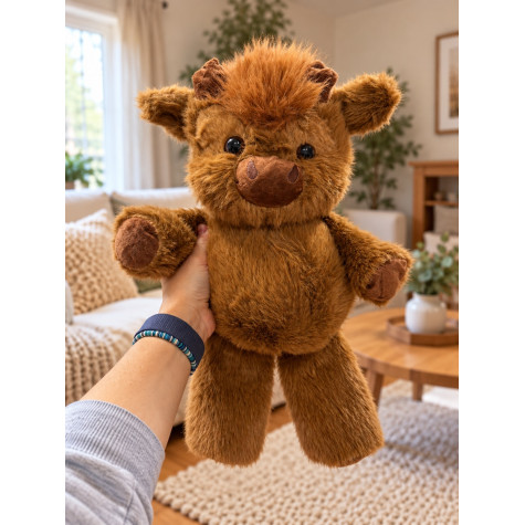Plyšová běhající kravička 45 cm Highland Running Cow - hnědá ~ 2