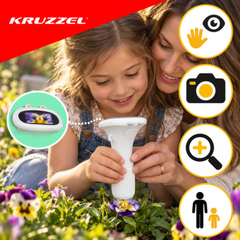 Vzdělávací mikroskop pro děti bílý Kruzzel 28317 ~ 2