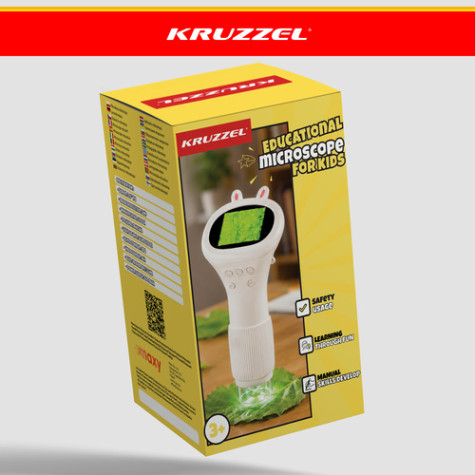 Vzdělávací mikroskop pro děti bílý Kruzzel 28317 ~ 10