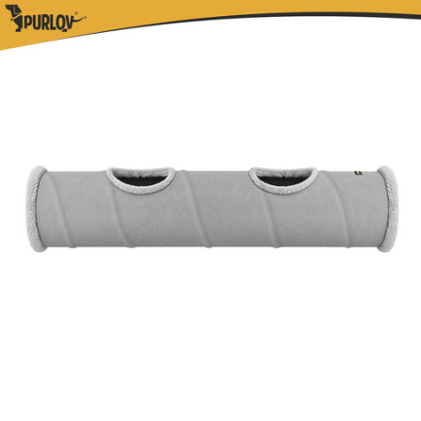 Plyšový interaktivní tunel pro kočky šedý 120cm Purlov 28241 ~ 7
