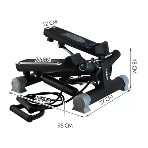 Mini twist stepper s táhly černý Trizand 22776 ~ 11