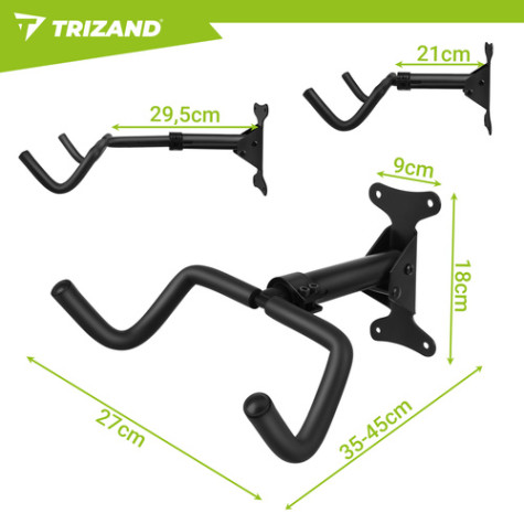 Nástěnný držák na kola do 30 kg Trizand 28061 ~ 9