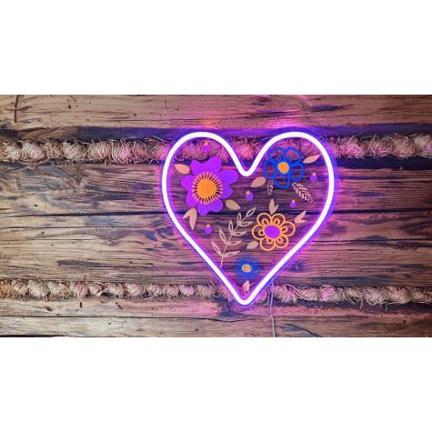 2Kids Toys LED NEON LIGHT lampička Srdce ~ 5