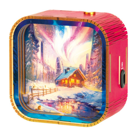 2Kids Toys 3D dřevěná skládačka Lampička Polární záře ~ 1