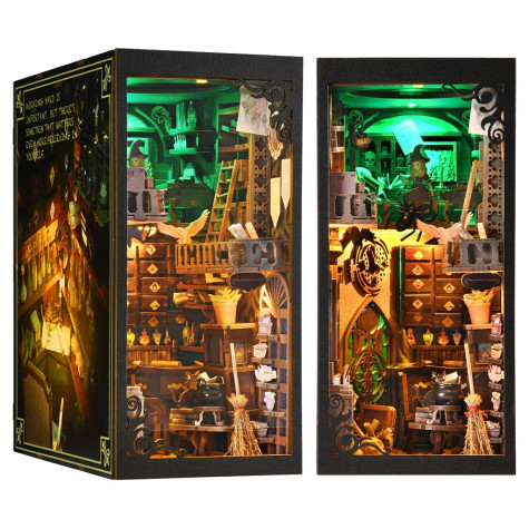 2Kids Toys 3D skládačka Zarážka na knihy Miniatura domečku Dům čarodějnice ~ 1
