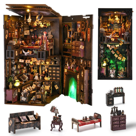2Kids Toys 3D skládačka Zarážka na knihy Miniatura domečku Dům kouzel ~ 2