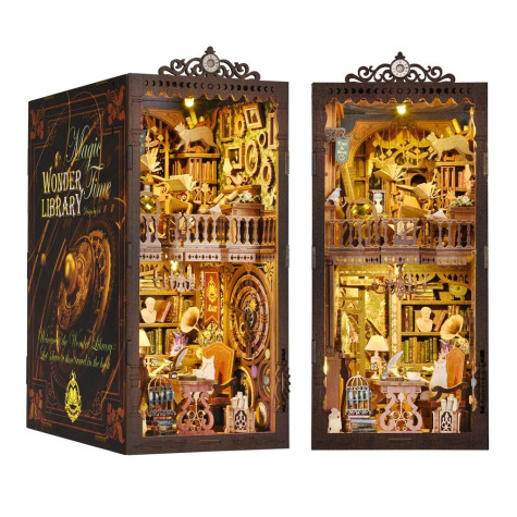 2Kids Toys 3D skládačka Zarážka na knihy Miniatura domečku Mystická knihovna ~ 2