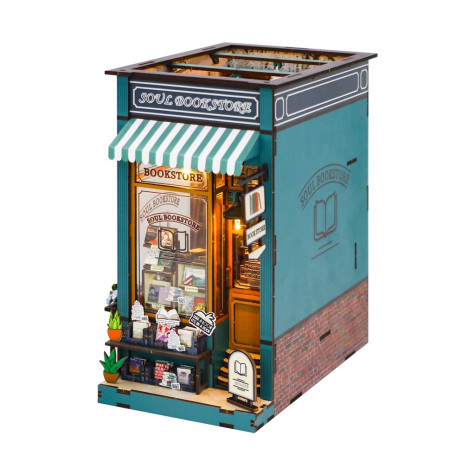 2Kids Toys 3D skládačka Zarážka na knihy Miniatura domečku Knihkupectví duše ~ 1