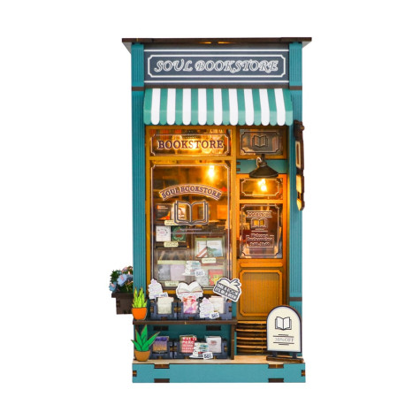 2Kids Toys 3D skládačka Zarážka na knihy Miniatura domečku Knihkupectví duše ~ 2