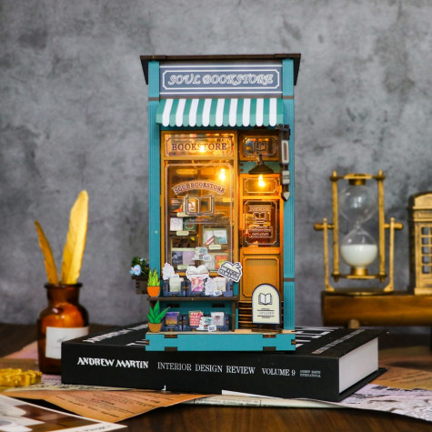 2Kids Toys 3D skládačka Zarážka na knihy Miniatura domečku Knihkupectví duše ~ 8
