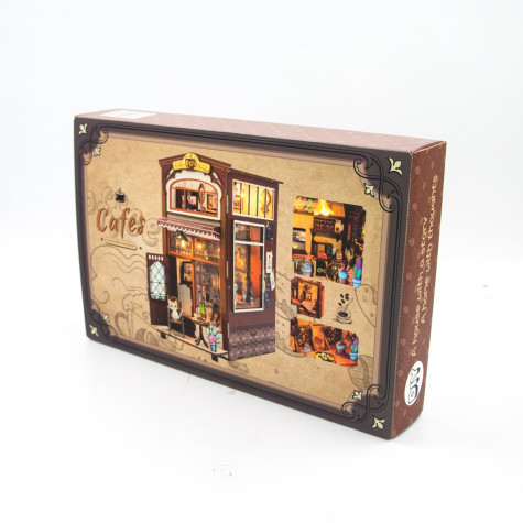 2Kids Toys 3D skládačka Zarážka na knihy Miniatura domečku Kavárna ~ 7