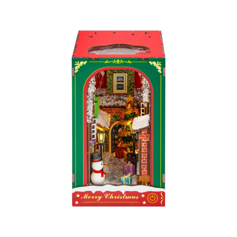 2Kids Toys 3D skládačka Zarážka na knihy Miniatura domečku Bílé Vánoce ~ 2