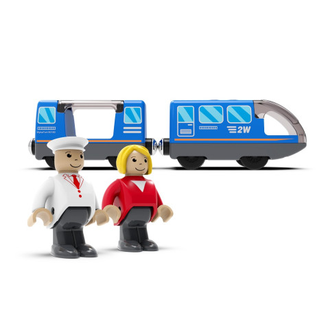 2Kids Toys Elektrický městský vlak modrý ~ 3