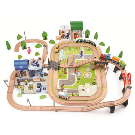 2Kids Toys Vláčkodráha Město a Vesnice 200 dílů ~ 1